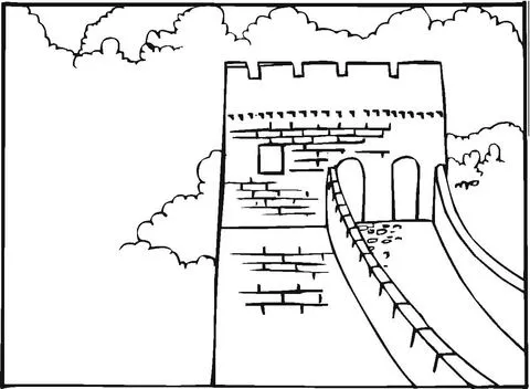 Dibujo de La Gran Muralla China para colorear | Dibujos para ... Dibujo de La Gran Muralla China para colorear | Dibujos para ...