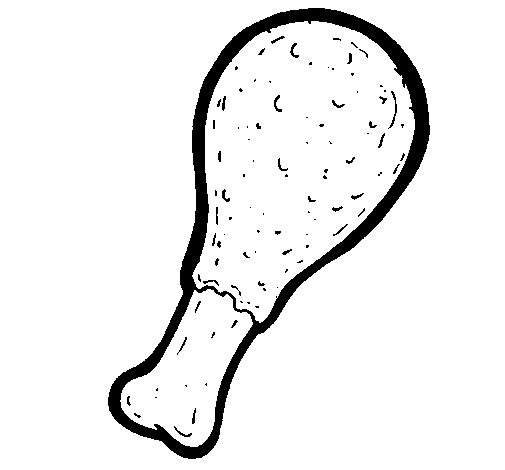 Dibujo de Muslitos de pollo para Colorear - Dibujos.net Dibujo de Muslitos de pollo para Colorear - Dibujos.net