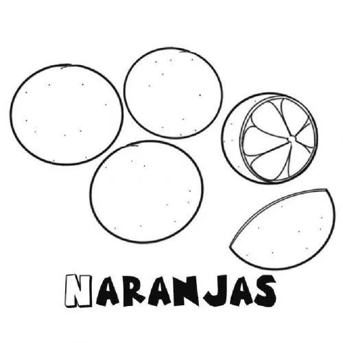 Dibujo de unas naranjas para colorear - Dibujos para colorear de ...