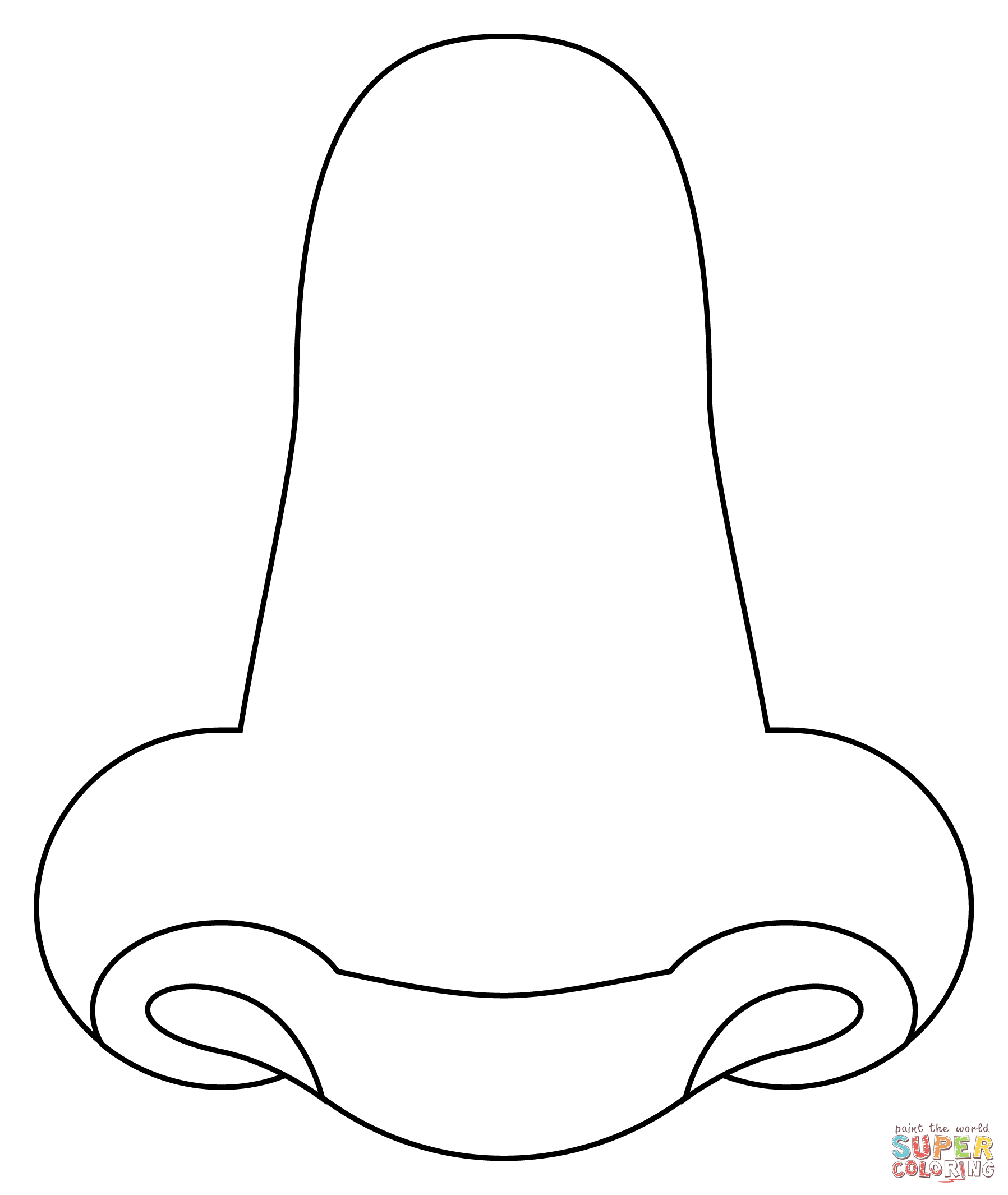 Dibujo de Nariz para colorear | Dibujos para colorear imprimir gratis Dibujo de Nariz para colorear | Dibujos para colorear imprimir gratis