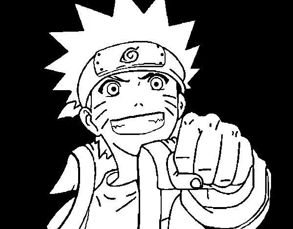 Dibujo de Naruto alegre para Colorear - Dibujos.net