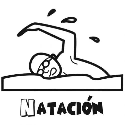 Dibujo de natación para colorear - Dibujos para colorear de deportes