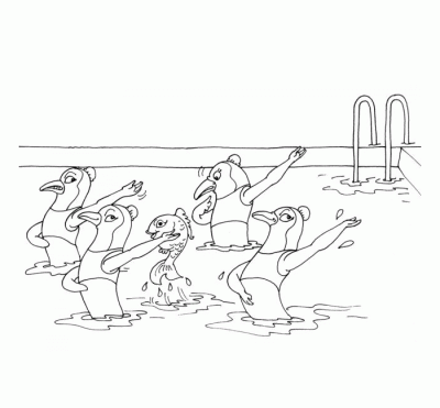 Dibujo de Natación sincronizada. Dibujo para colorear de Natación ...