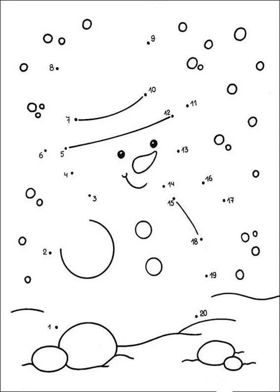 Juegos de unir puntos NAVIDAD - Juego de puntos MUÑECO DE NIEVE Juegos de unir puntos NAVIDAD - Juego de puntos MUÑECO DE NIEVE