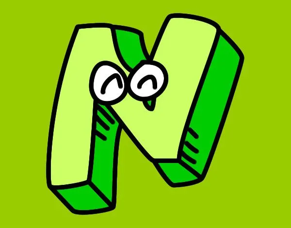 Dibujo de la n de ne pintado por Irenecool en Dibujos.net el día ...