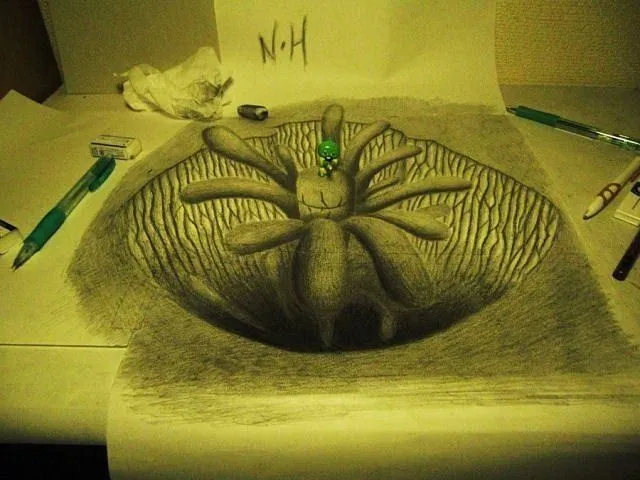 Dibujos de amor en 3D a lápiz - Imagui
