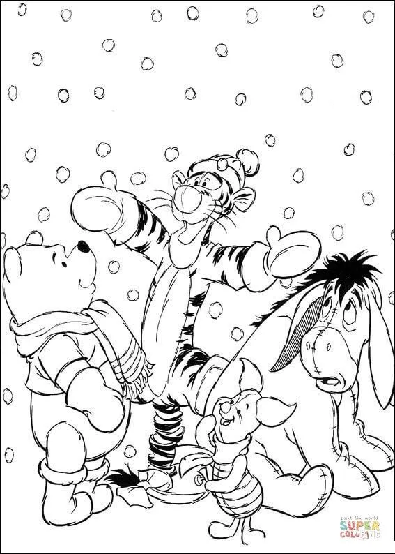 Dibujo de Está nevando para colorear | Dibujos para colorear ... Dibujo de Está nevando para colorear | Dibujos para colorear ...