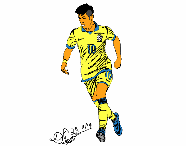 Dibujo de Neymar pintado por en Dibujos.net el día 05-07-15 a las ...