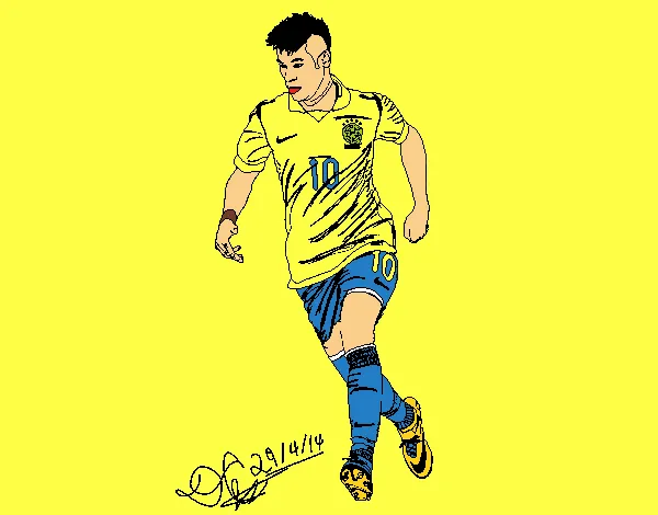 Dibujo de Neymar pintado por Pomaleque en Dibujos.net el día 26-06 ... Dibujo de Neymar pintado por Pomaleque en Dibujos.net el día 26-06 ...
