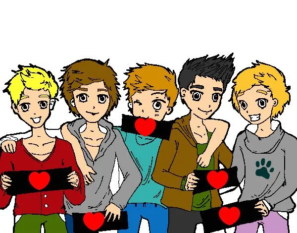 Dibujo de Niall Horan , Liam Payne, Louis Tomlinson , Zayn Malik Y ...