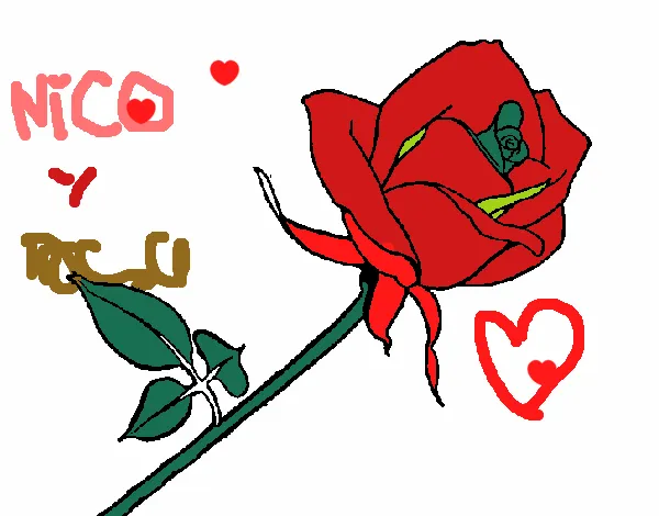 Dibujo de para ti nico que te amo mucho y que nunca olvidare en mi ...