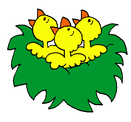 Dibujo de Nido de pájaritos pintado por Belu en Dibujos.net el día ...