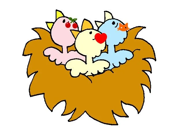 Dibujos de nido a color - Imagui