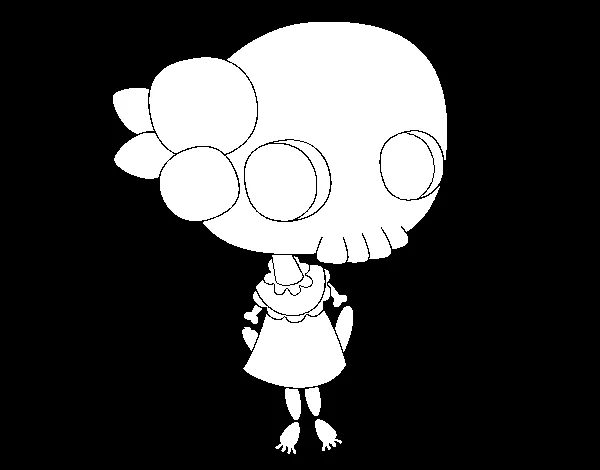 Dibujo de Niña cadaver para Colorear - Dibujos.net Dibujo de Niña cadaver para Colorear - Dibujos.net