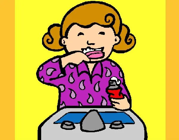 Dibujo de Niña cepillándose los dientes pintado por -alejandra en ... Dibujo de Niña cepillándose los dientes pintado por -alejandra en ...