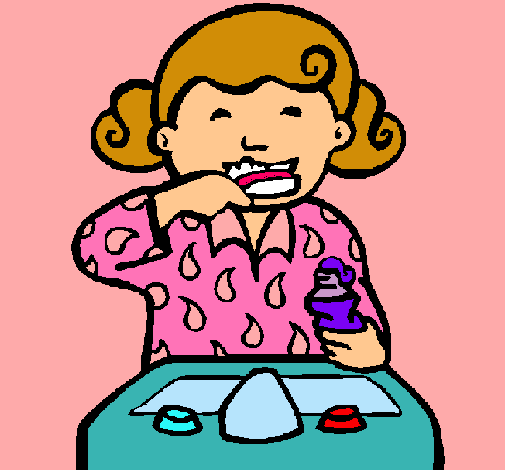 Dibujo de Niña cepillándose los dientes pintado por Dientes en ... Dibujo de Niña cepillándose los dientes pintado por Dientes en ...