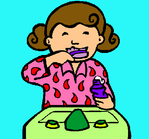 Dibujo de Niña cepillándose los dientes pintado por Lindiii en ... Dibujo de Niña cepillándose los dientes pintado por Lindiii en ...