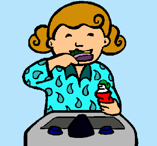 Dibujo de Niña cepillándose los dientes pintado por Marydee en ... Dibujo de Niña cepillándose los dientes pintado por Marydee en ...