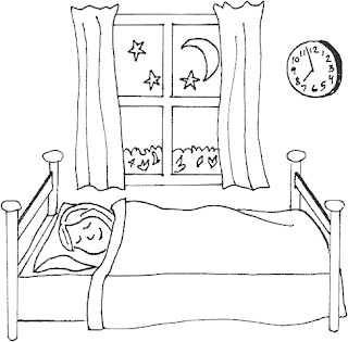 Dibujo de niña durmiendo en su cama - Portal Escuela Dibujo de niña durmiendo en su cama - Portal Escuela