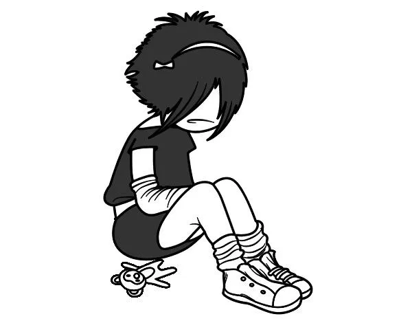 Dibujo de niña emo pintado por Nenamoxa12 en Dibujos.net el día 09 ... Dibujo de niña emo pintado por Nenamoxa12 en Dibujos.net el día 09 ...