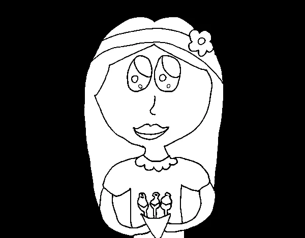 Dibujo de Niña jipi para Colorear - Dibujos.net Dibujo de Niña jipi para Colorear - Dibujos.net