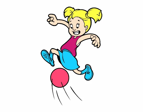 Dibujo de Niña jugando a fútbol pintado por en Dibujos.net el día ... Dibujo de Niña jugando a fútbol pintado por en Dibujos.net el día ...