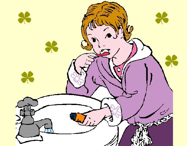 Dibujo de niña lavandose los dientes pintado por Ari_simp en ... Dibujo de niña lavandose los dientes pintado por Ari_simp en ...
