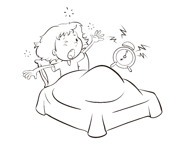 Dibujos de un niño levantandose dela cama - Imagui