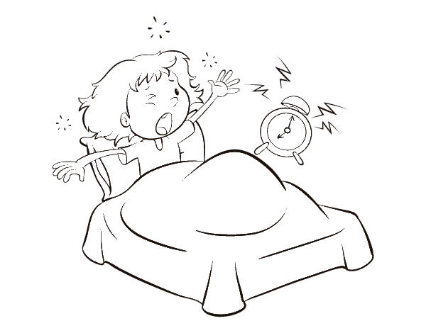 Dibujo de Niña levántandose para Colorear - Dibujos.net Dibujo de Niña levántandose para Colorear - Dibujos.net