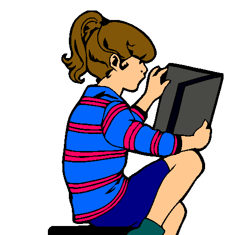 Dibujo de Niña leyendo pintado por Tarea en Dibujos.net el día 29 ...