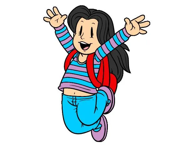 Dibujo de Niña con mochila pintado por Tatita en Dibujos.net el ... Dibujo de Niña con mochila pintado por Tatita en Dibujos.net el ...