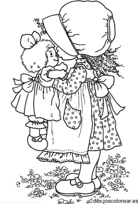 Muñequita para colorear - Imagui