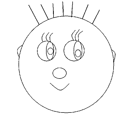 Dibujo de Niña con pelos para Colorear - Dibujos.net Dibujo de Niña con pelos para Colorear - Dibujos.net
