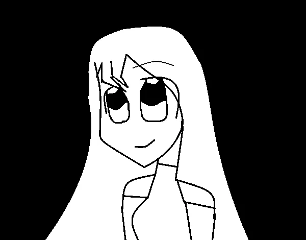 Dibujo de Niña pensativa para Colorear - Dibujos.net