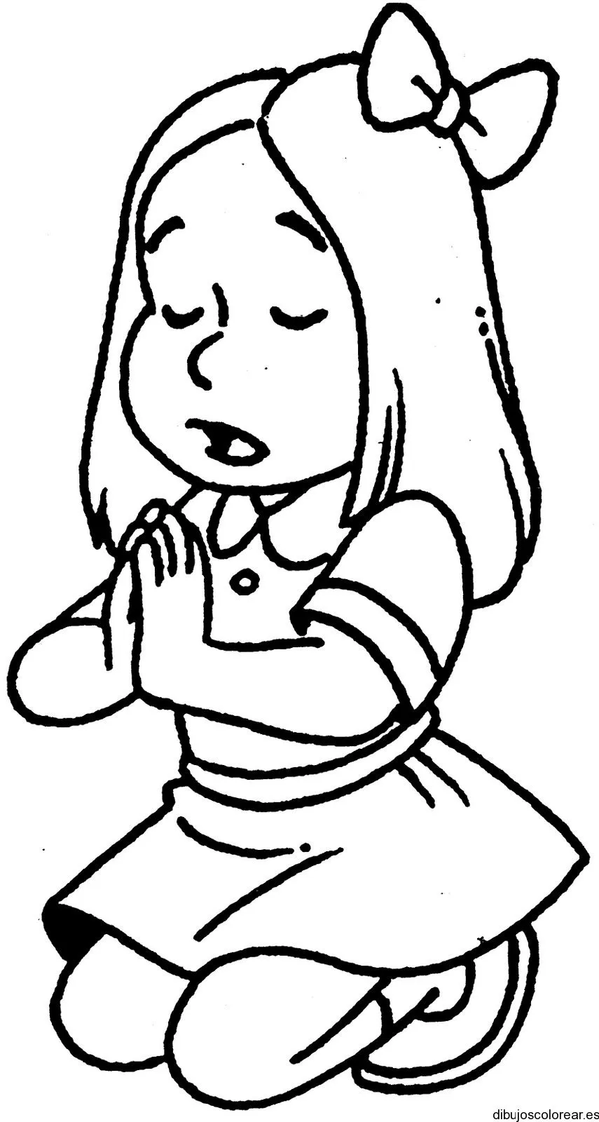 niña rezando Colouring Pages