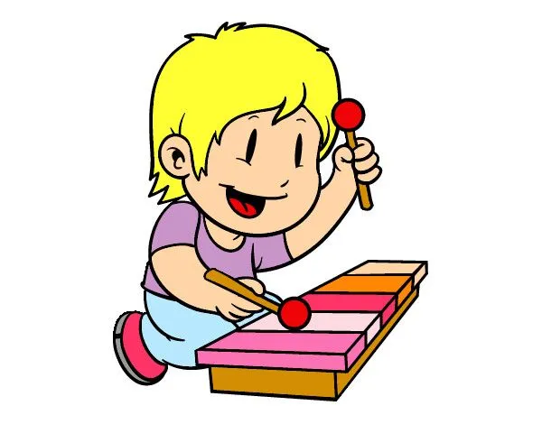 Dibujo de Niña tocando xilofono pintado por Nikaty en Dibujos.net ...