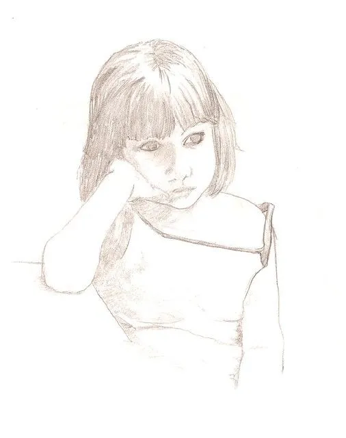 dibujo de niña triste | Flickr - Photo Sharing!