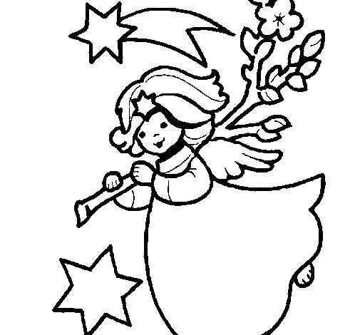 Dibujo de Ninfa navideña para Colorear - Dibujos.net Dibujo de Ninfa navideña para Colorear - Dibujos.net