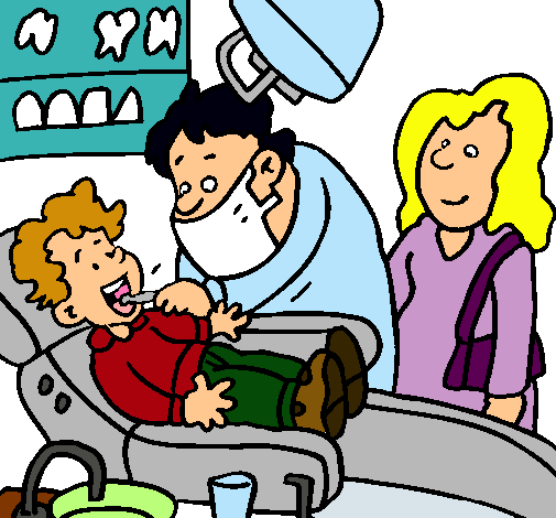 Dibujo de Niño en el dentista pintado por Niño y dentista en ...