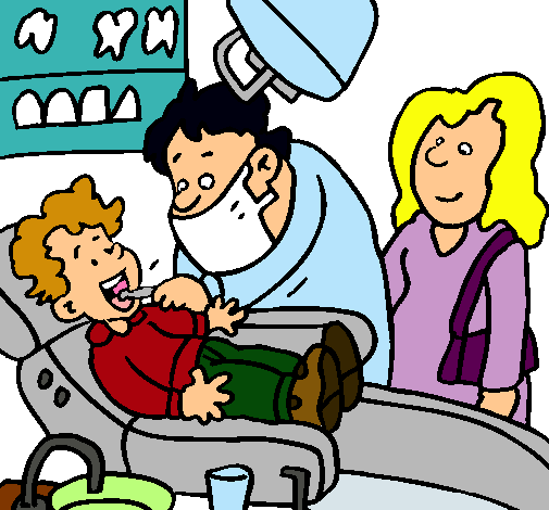 Dibujo de Niño en el dentista pintado por Niño y dentista en ... Dibujo de Niño en el dentista pintado por Niño y dentista en ...