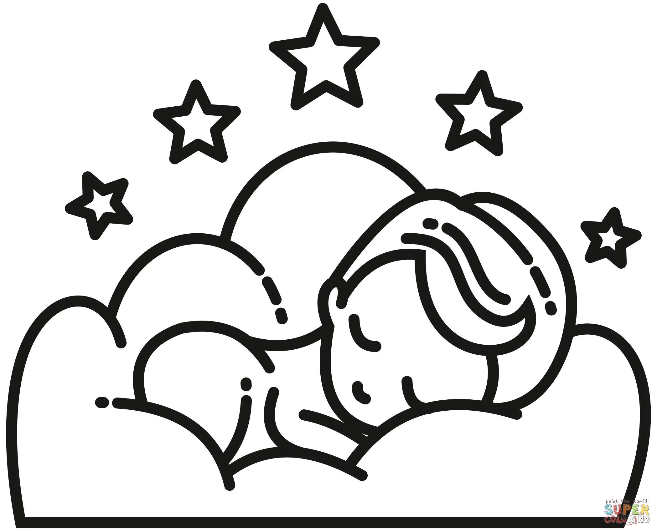 Dibujo de el niño está durmiendo para colorear | Dibujos para colorear imprimir gratis Dibujo de el niño está durmiendo para colorear | Dibujos para colorear imprimir gratis
