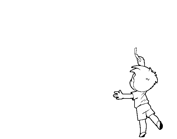 Dibujo de Niño escribiendo para Colorear - Dibujos.net Dibujo de Niño escribiendo para Colorear - Dibujos.net