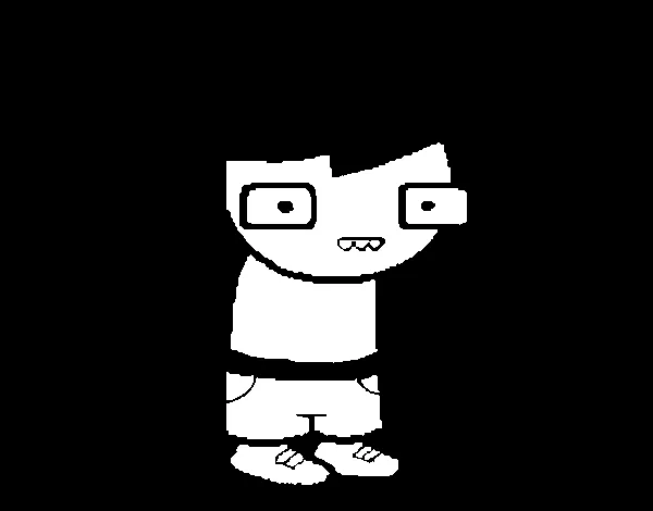 Dibujo de Niño con gafas para Colorear - Dibujos.net Dibujo de Niño con gafas para Colorear - Dibujos.net