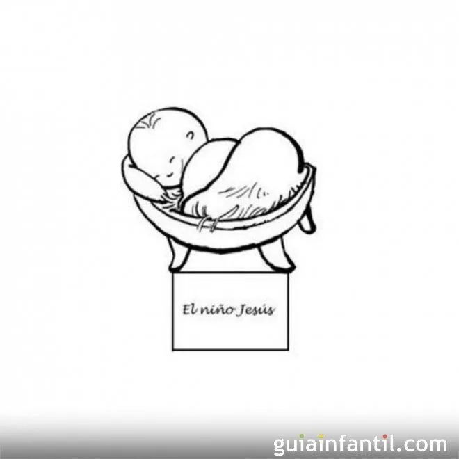 Dibujo del niño Jesús para recortar y colorear - Dibujos para ...