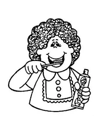 Dibujo niño lavandose los dientes - Imagui