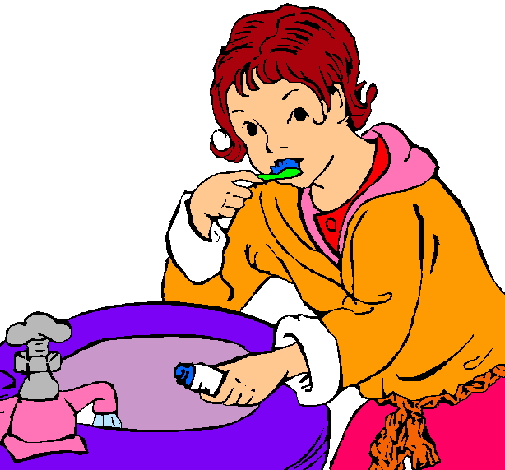 Dibujo de Niño lavándose los dientes pintado por Dana en Dibujos ...