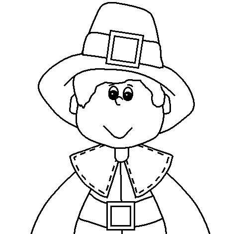 Dibujo de Niño peregrino para Colorear - Dibujos.net