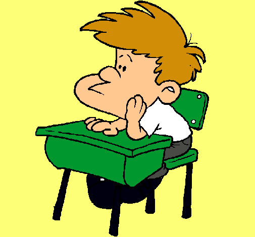 Dibujo de Niño en el pupitre pintado por Sentado en Dibujos.net el ...