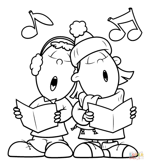 Dibujo de Niños Cantando para colorear | Dibujos para colorear ...