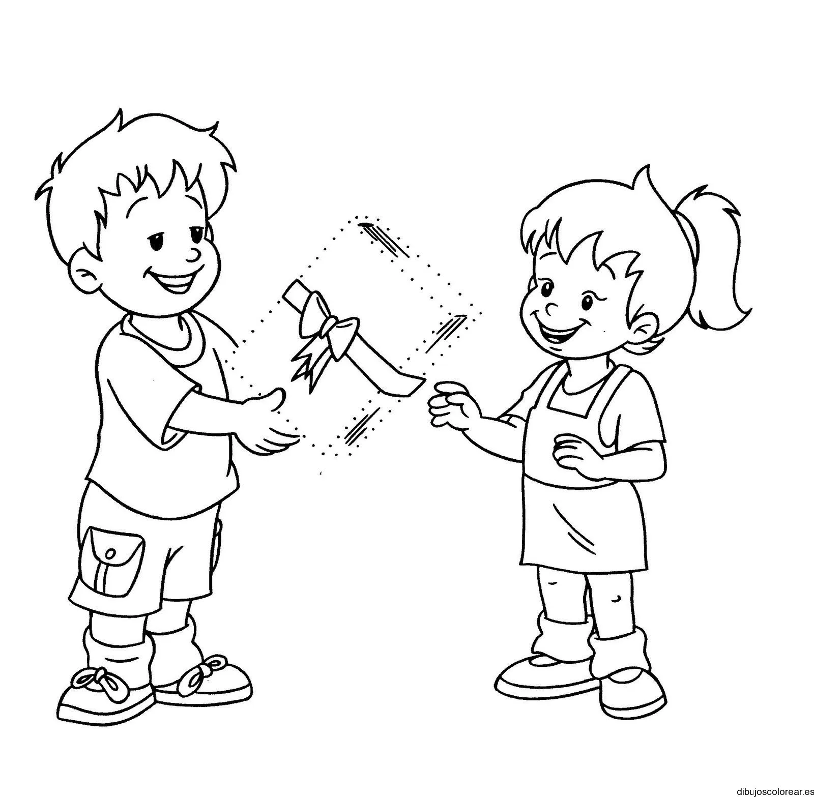 Un niño caminando para colorear - Imagui